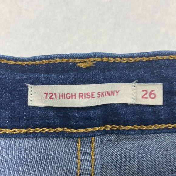Women’s Levi’s brand denim Skinny Stretch Hi-waisted rise Jegging mom jeans 721 - Picture 4 of 6